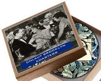 Blue Coaster Set by Umlaut Brooklyn - 4 unique designs