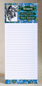Women Getting Shit Done. Since Forever. - lined magnetic notepad by Umlaut Brooklyn