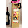 My Favorite Mixed Drink is a half glass of wine mixed with another half glass of wine. Eco Wine & Bottle Bag by Umlaut Brooklyn