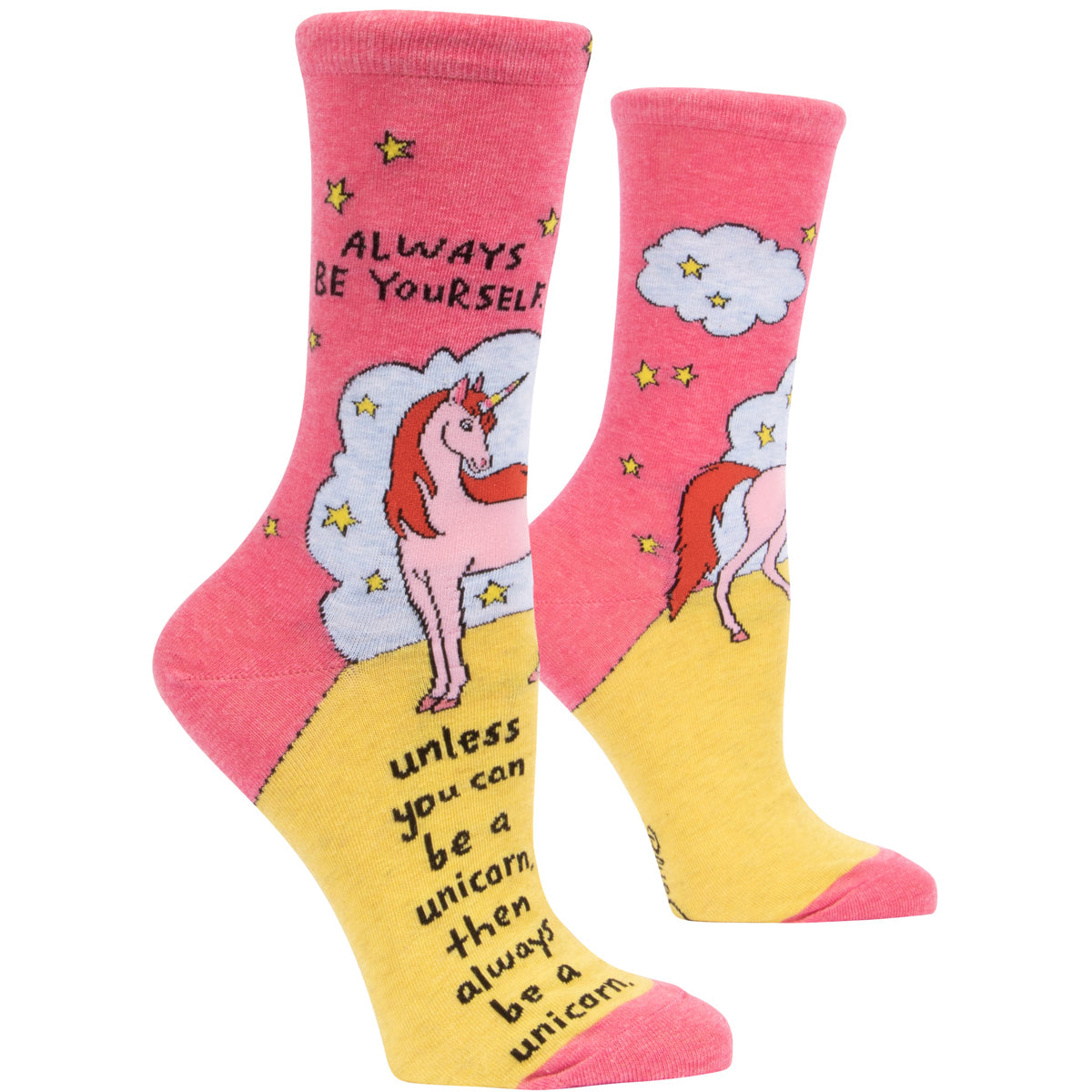 Blue Q Always Be Yourself Unless You Can be a Unicorn Women's Crew Sock