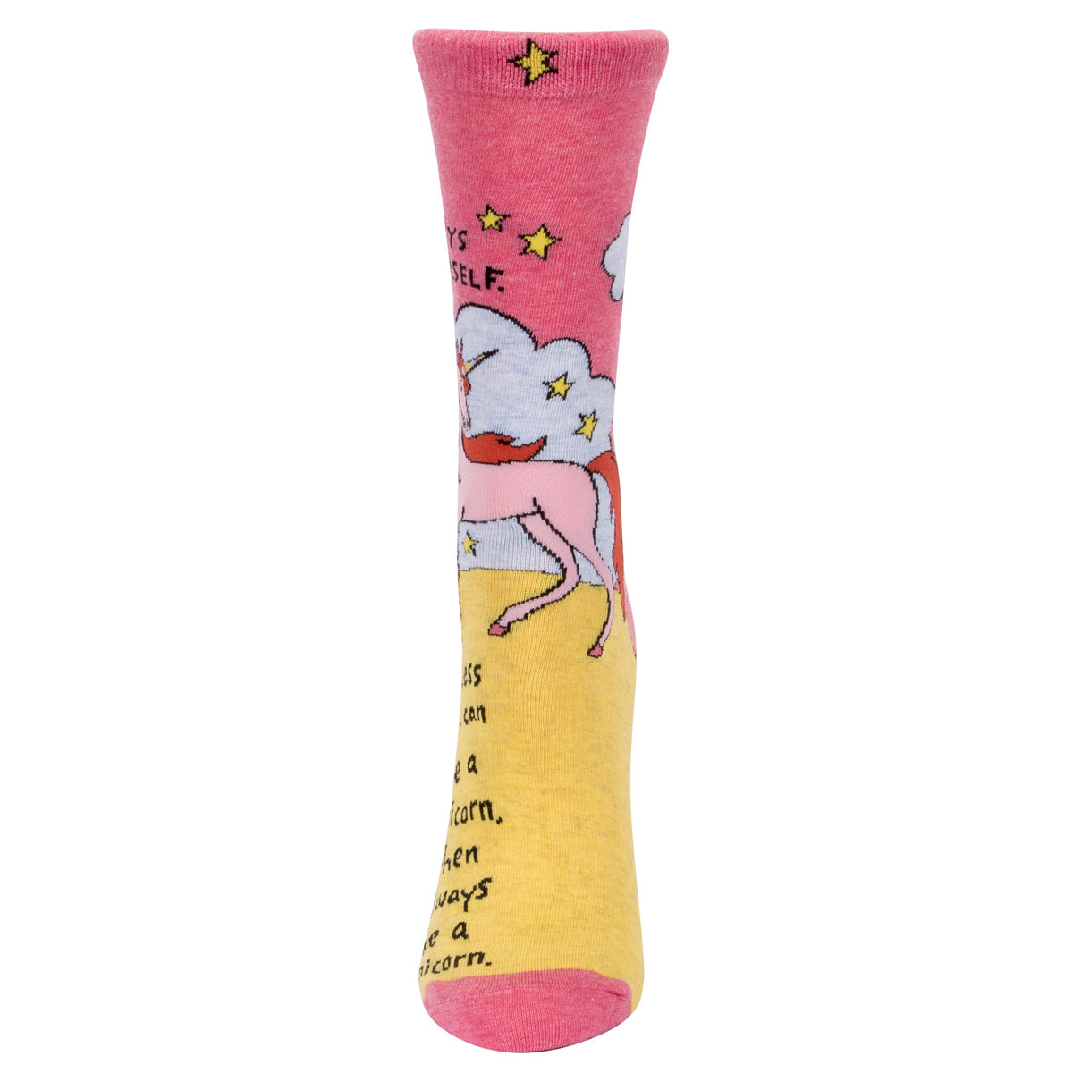 Blue Q Always Be Yourself Unless You Can be a Unicorn Women's Crew Sock