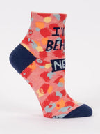 Women's Ankle Sock I'll Behave NEVER - Blue Q