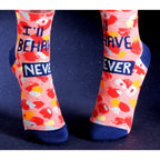 Women's Ankle Sock I'll Behave NEVER - Blue Q