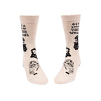 MEN's Crew Socks - Get a Load of These Whiskers - Blue Q
