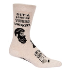 MEN's Crew Socks - Get a Load of These Whiskers - Blue Q