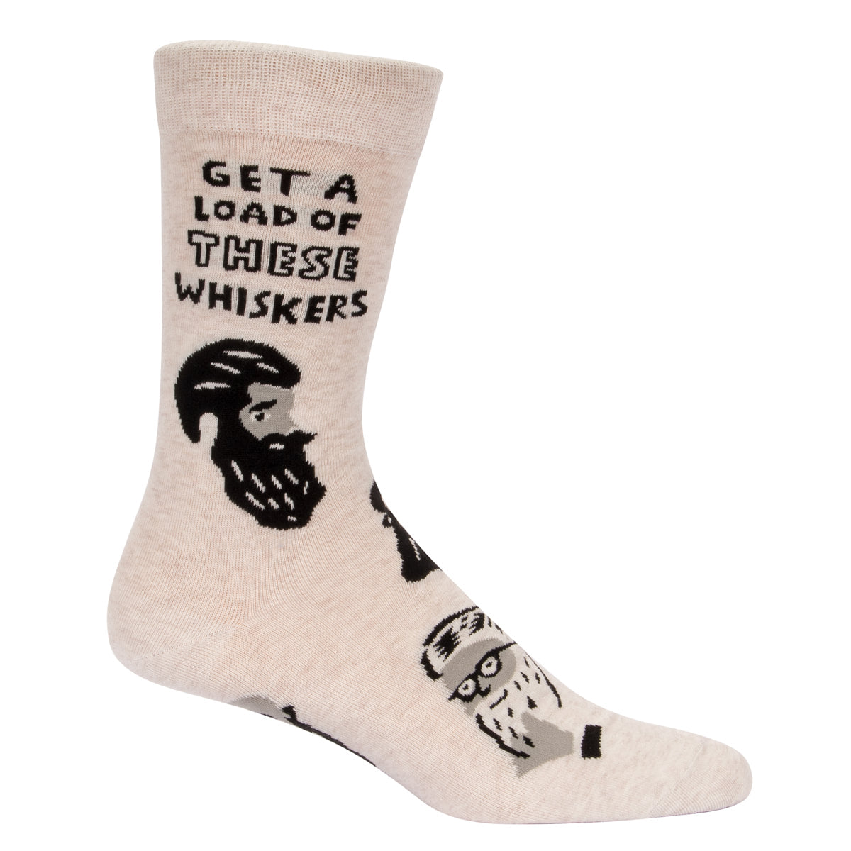 MEN's Crew Socks - Get a Load of These Whiskers - Blue Q