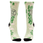 Blue Q Women's Crew Socks - I Fucking Love It Out Here - woods