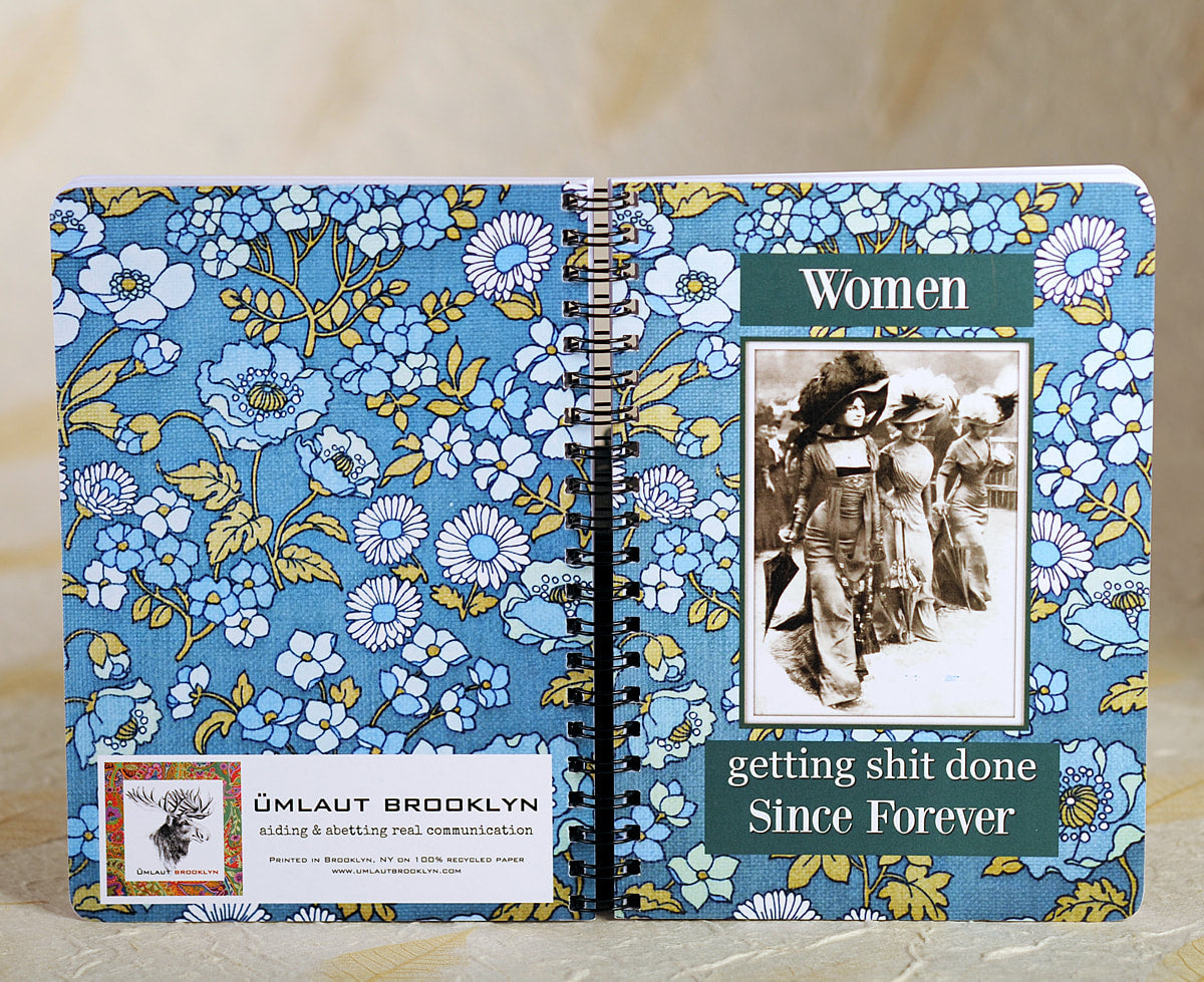 Women Getting Shit Done. Since Forever. - lined 5x7 notepad journal by Umlaut Brooklyn
