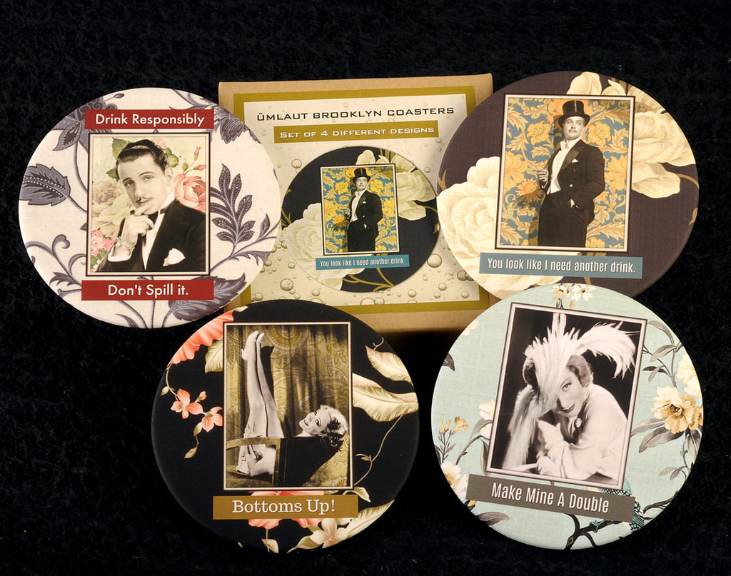 Gold Coaster Set by Umlaut Brooklyn - 4 unique designs