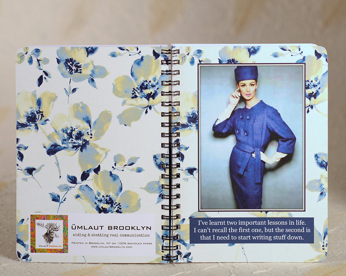 I Need to Start Writing Stuff Down. - lined 5x7 spiral journal by Umlaut Brooklyn