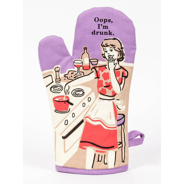 Oops, I'm drunk Blue Q Cotton Oven Mitts