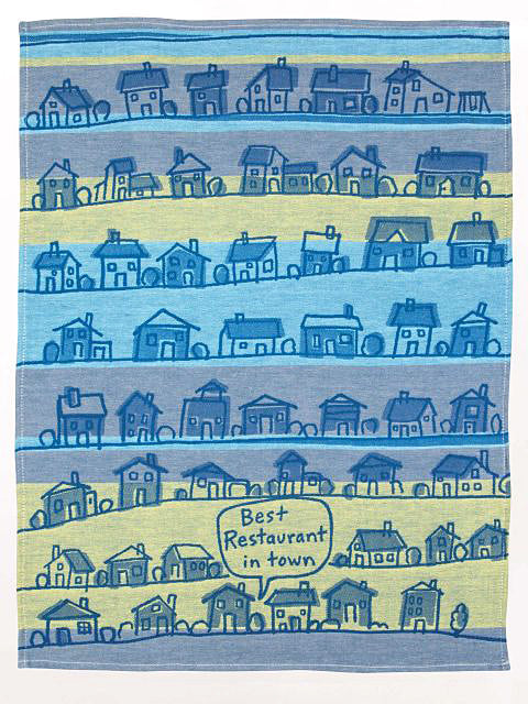 Blue Q Kitchen Towel - woven jacquard Cotton Kitchen Towel -  Best Restaurant in Town