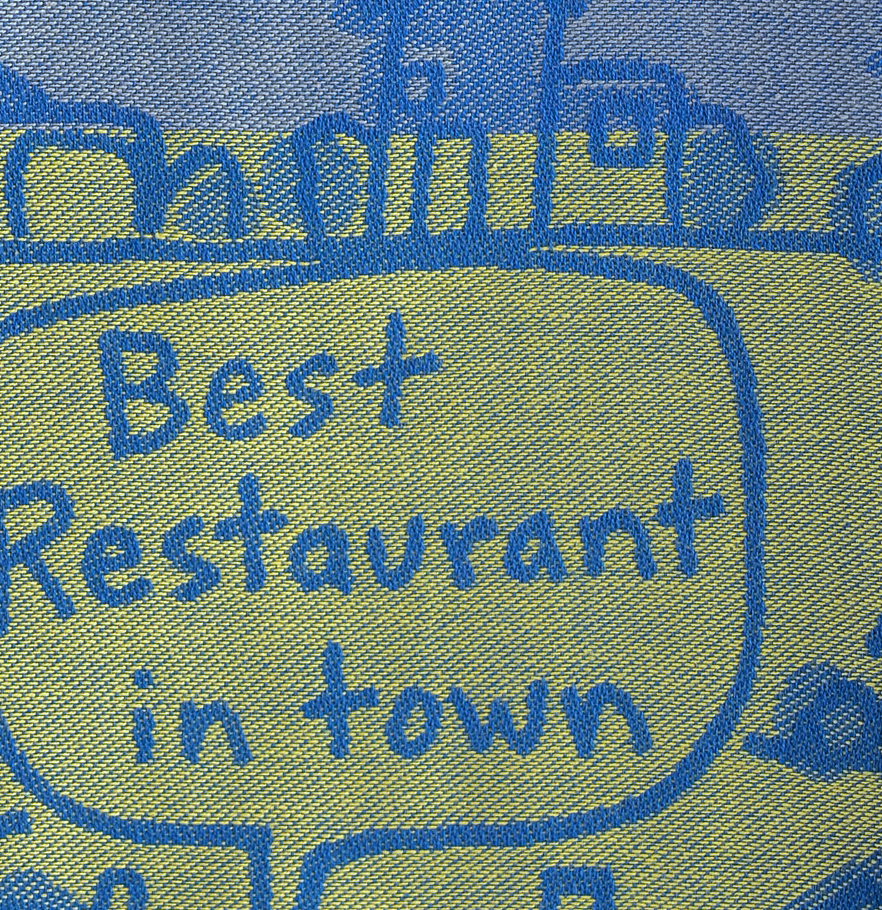 Blue Q Kitchen Towel - woven jacquard Cotton Kitchen Towel -  Best Restaurant in Town