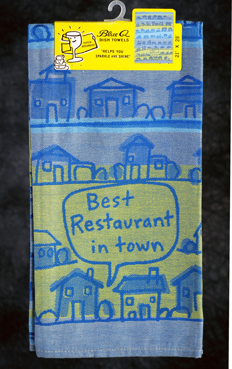 Blue Q Kitchen Towel - woven jacquard Cotton Kitchen Towel -  Best Restaurant in Town