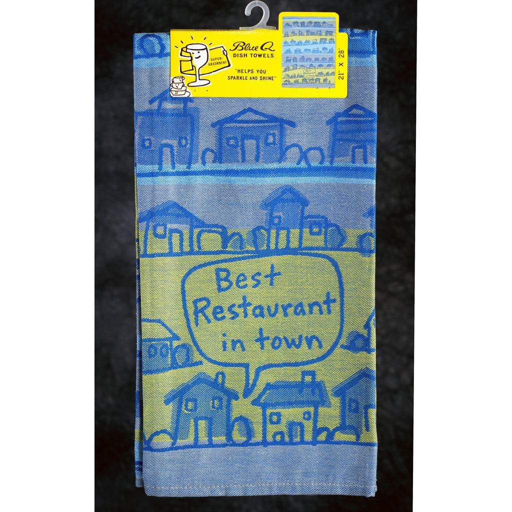 Blue Q Kitchen Towel - woven jacquard Cotton Kitchen Towel -  Best Restaurant in Town