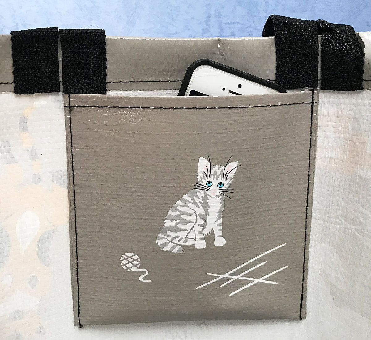 People I Love: Cats Blue Q Shopper Bag - Reusable Shopping Bags