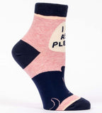 Women's Ankle Sock I Do As I Please cats - Blue Q