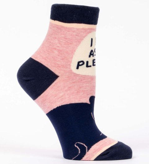 Women's Ankle Sock I Do As I Please cats - Blue Q