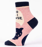 Women's Ankle Sock I Do As I Please cats - Blue Q