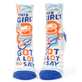 Women's Ankle Sock This Girls Got a a lot to say - Blue Q