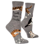 Blue Q Women's Crew Socks - People I Love: 1. Cats