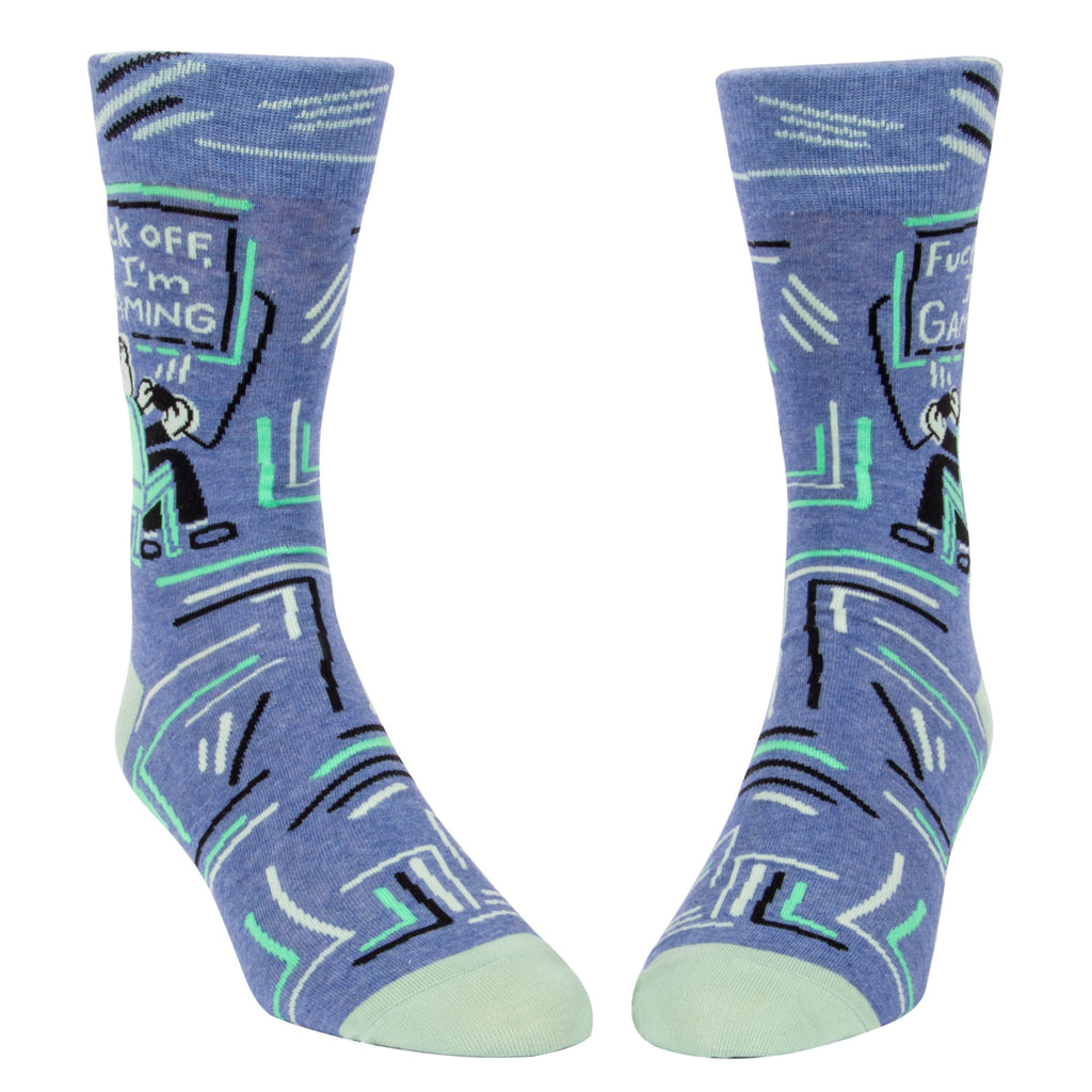 MEN's Crew Socks - Fuck Off.  I'm Gaming. - Blue Q