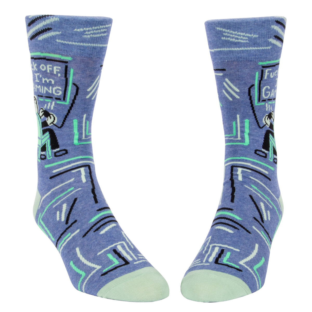 MEN's Crew Socks - Fuck Off.  I'm Gaming. - Blue Q