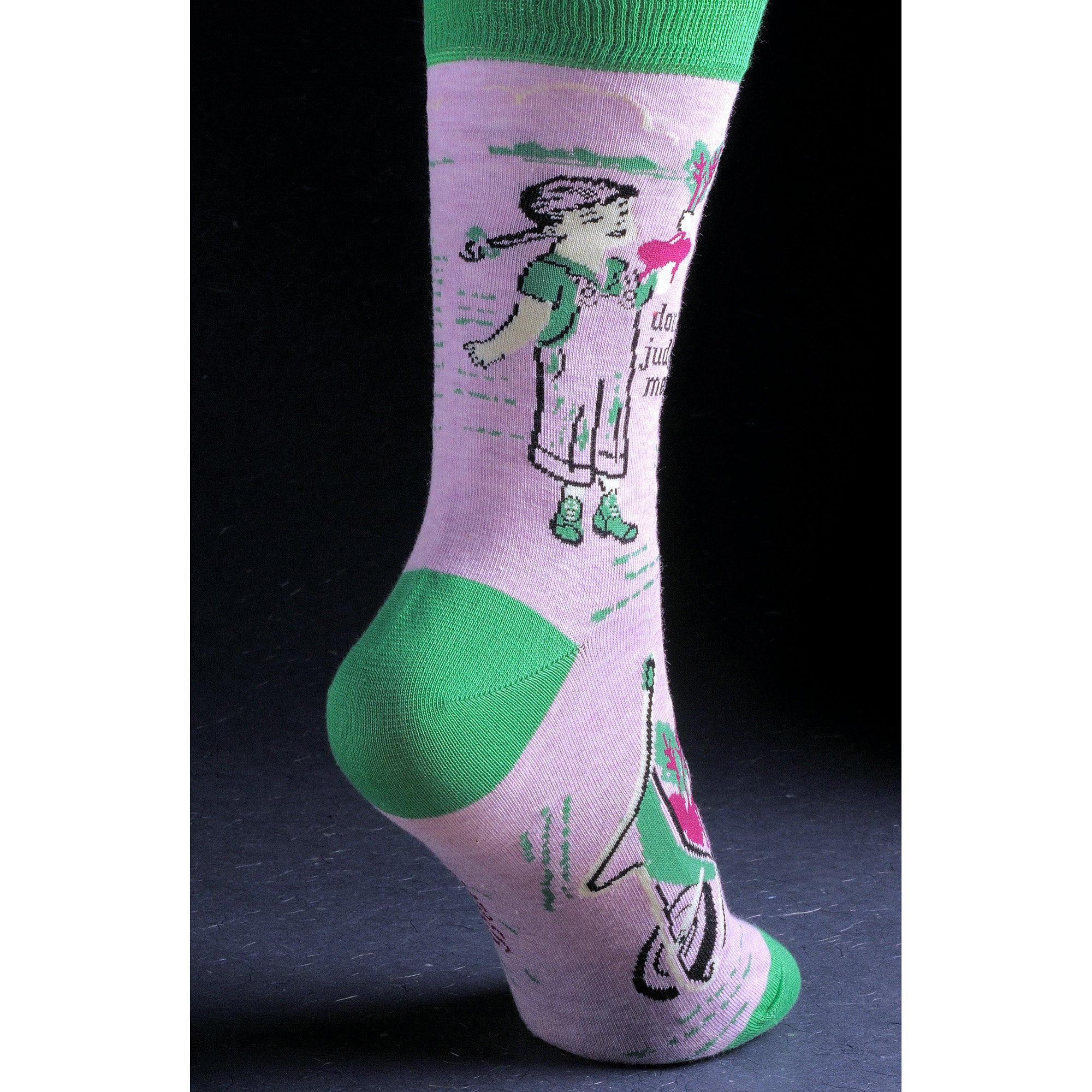 Women's Crew Socks - Don't Judge Me - Blue Q