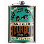 Keep Your Bourbon Closer lead free flask by Lucky Jack fka Trixie and Milo