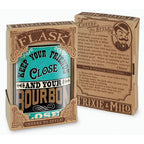Keep Your Bourbon Closer lead free flask by Lucky Jack fka Trixie and Milo
