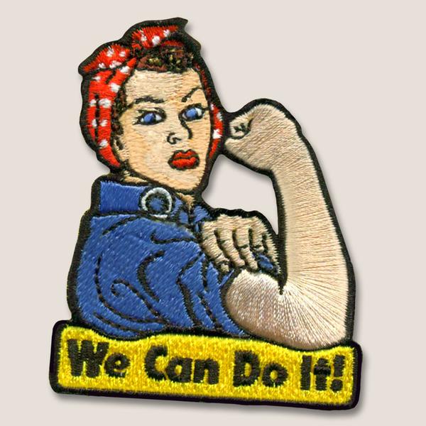 Rosie The Riveter We Can Do It Iron-On Embroidered Patch