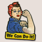Rosie The Riveter We Can Do It Iron-On Embroidered Patch