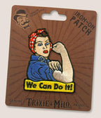 Rosie The Riveter We Can Do It Iron-On Embroidered Patch