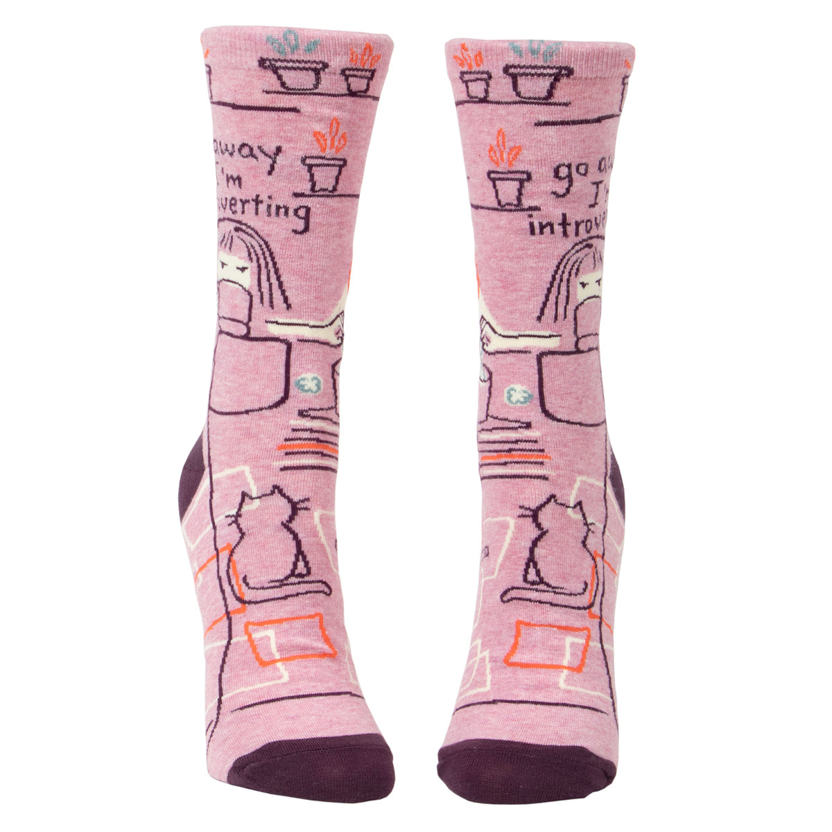 Blue Q Go Away I'm Introverting Women's Crew Socks
