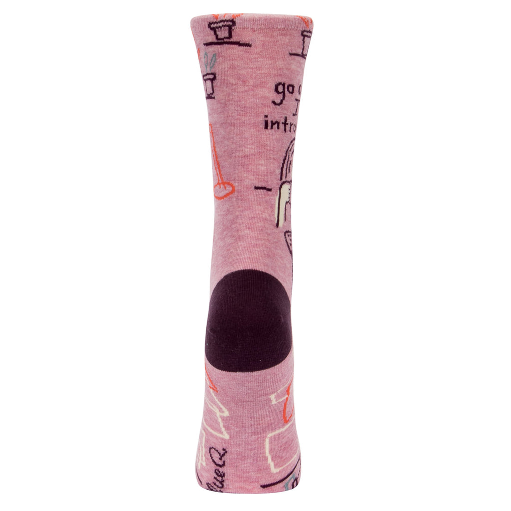 Blue Q Go Away I'm Introverting Women's Crew Socks