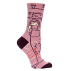 Blue Q Go Away I'm Introverting Women's Crew Socks