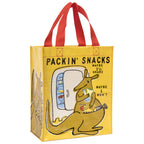 Blue Q Packin' Snacks (with kangaroo) Handy Tote   10x8.5x4.5  Eco Reusable Lunch Bag