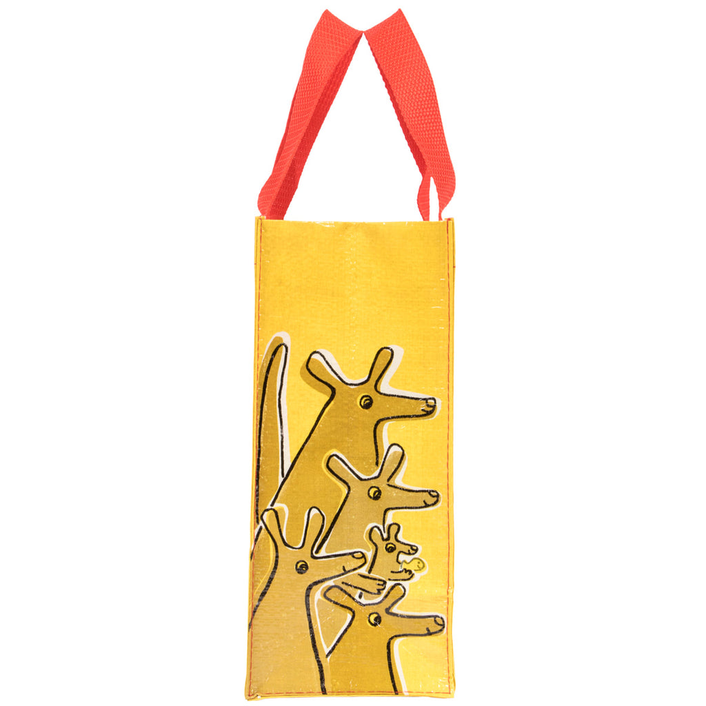 Blue Q Packin' Snacks (with kangaroo) Handy Tote   10x8.5x4.5  Eco Reusable Lunch Bag