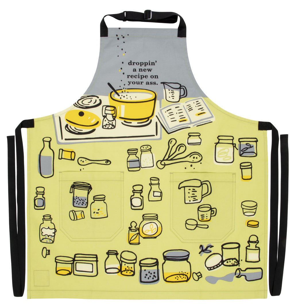 Blue Q Droppin' a New Recipe On Your Ass Full Apron With Pockets