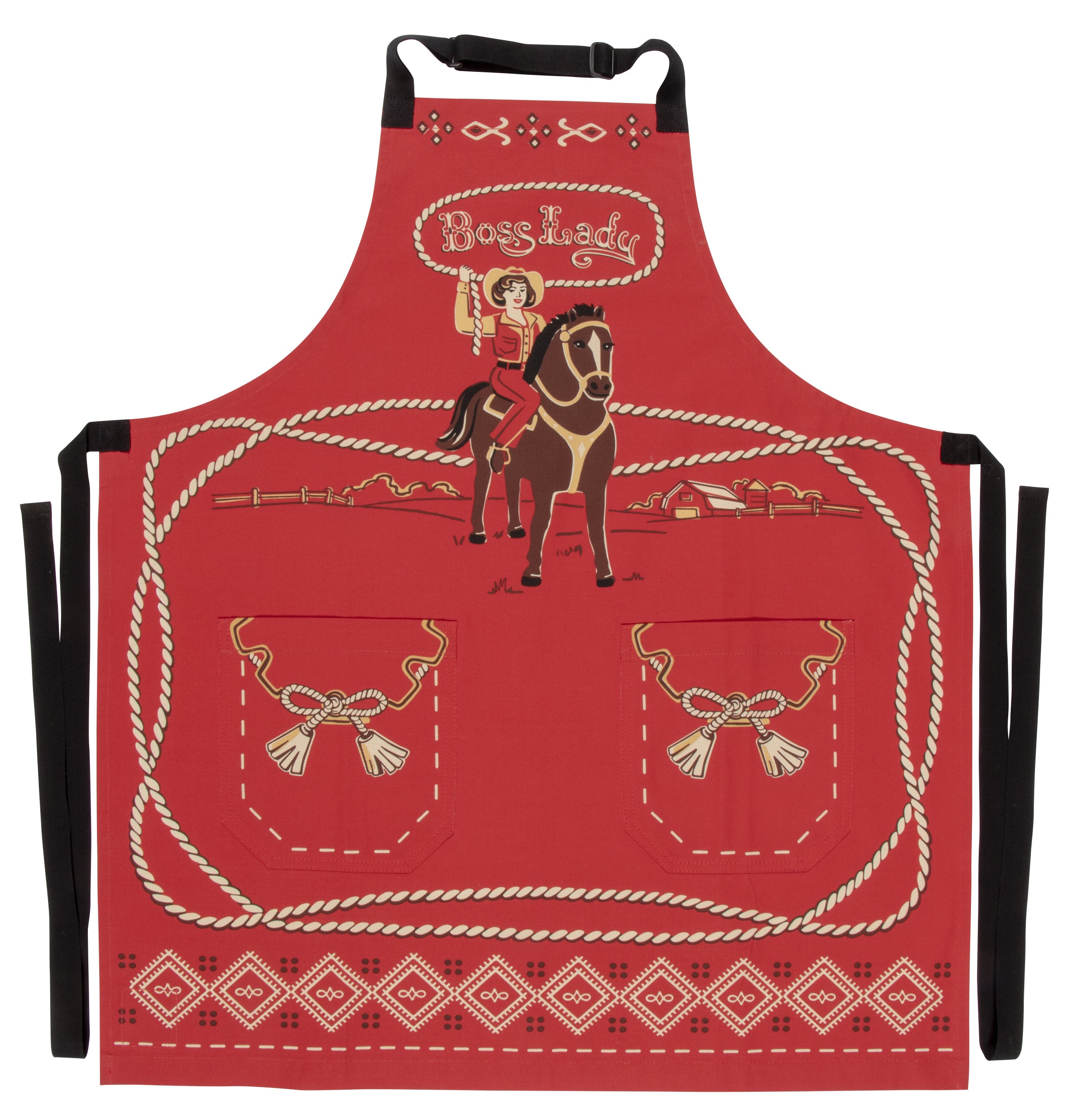 Blue Q Boss Lady Full Apron With Pockets