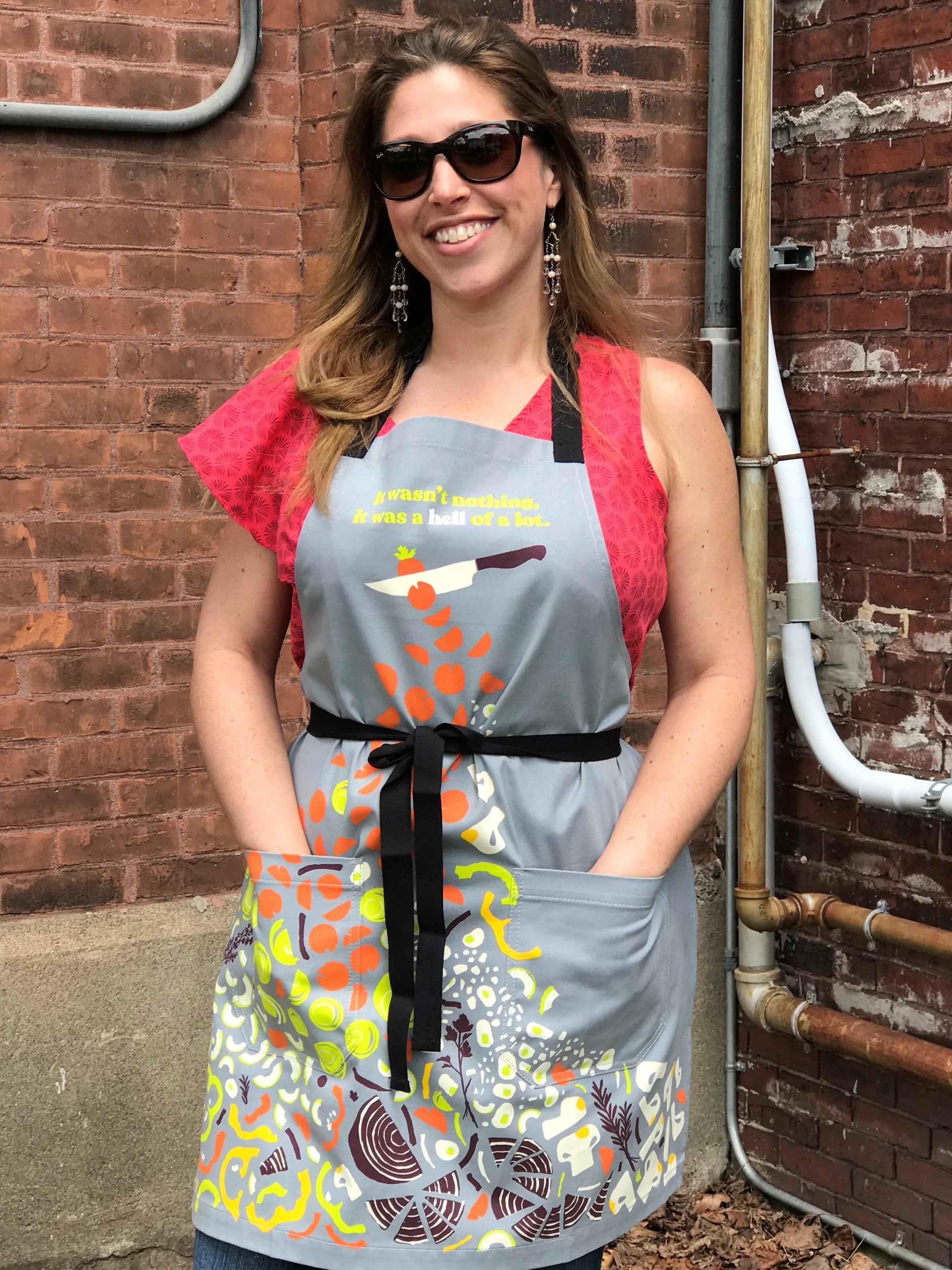 Blue Q  It Wasn't Nothing.  It Was a Hell of a Lot. Full Apron With Pockets