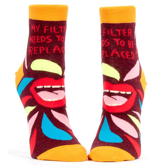 Women's Ankle Sock My Filter Needs to be Replaced - Blue Q