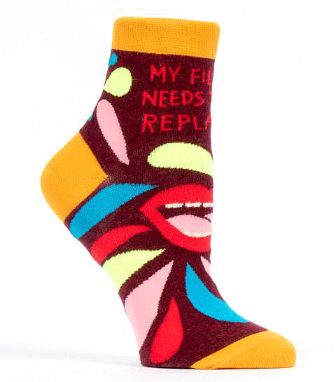 Women's Ankle Sock My Filter Needs to be Replaced - Blue Q