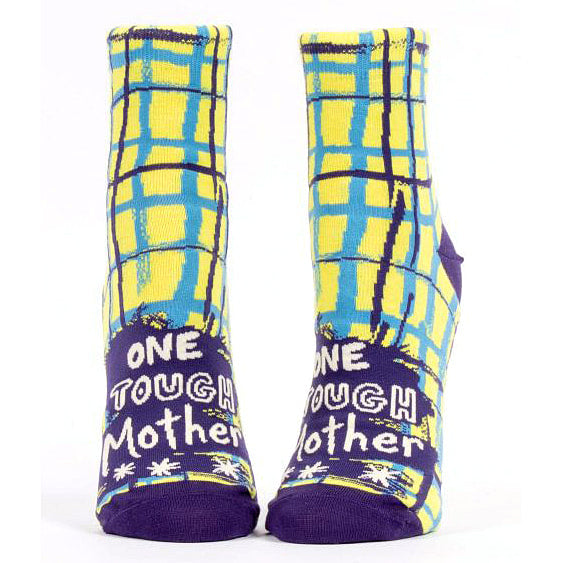Women's Ankle Sock One Tough Mother - Blue Q