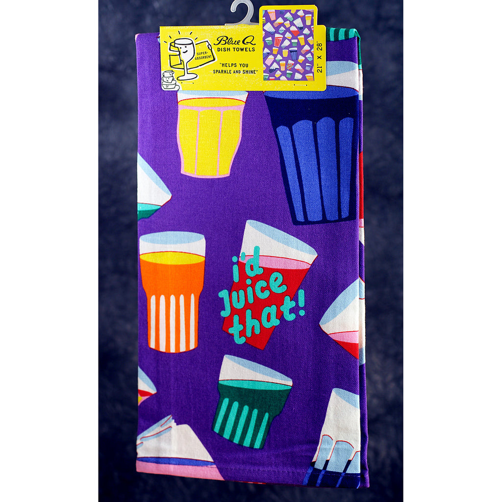 Blue Q Kitchen Towel - I'd Juice That - Screen Printed Cotton