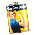 We Can Do It! Rosie the Riveter lead free flask by Lucky Jack fka Trixie and Milo