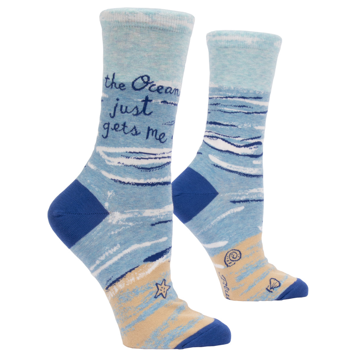 Blue Q The Ocean Just Gets Me Women's Crew Socks
