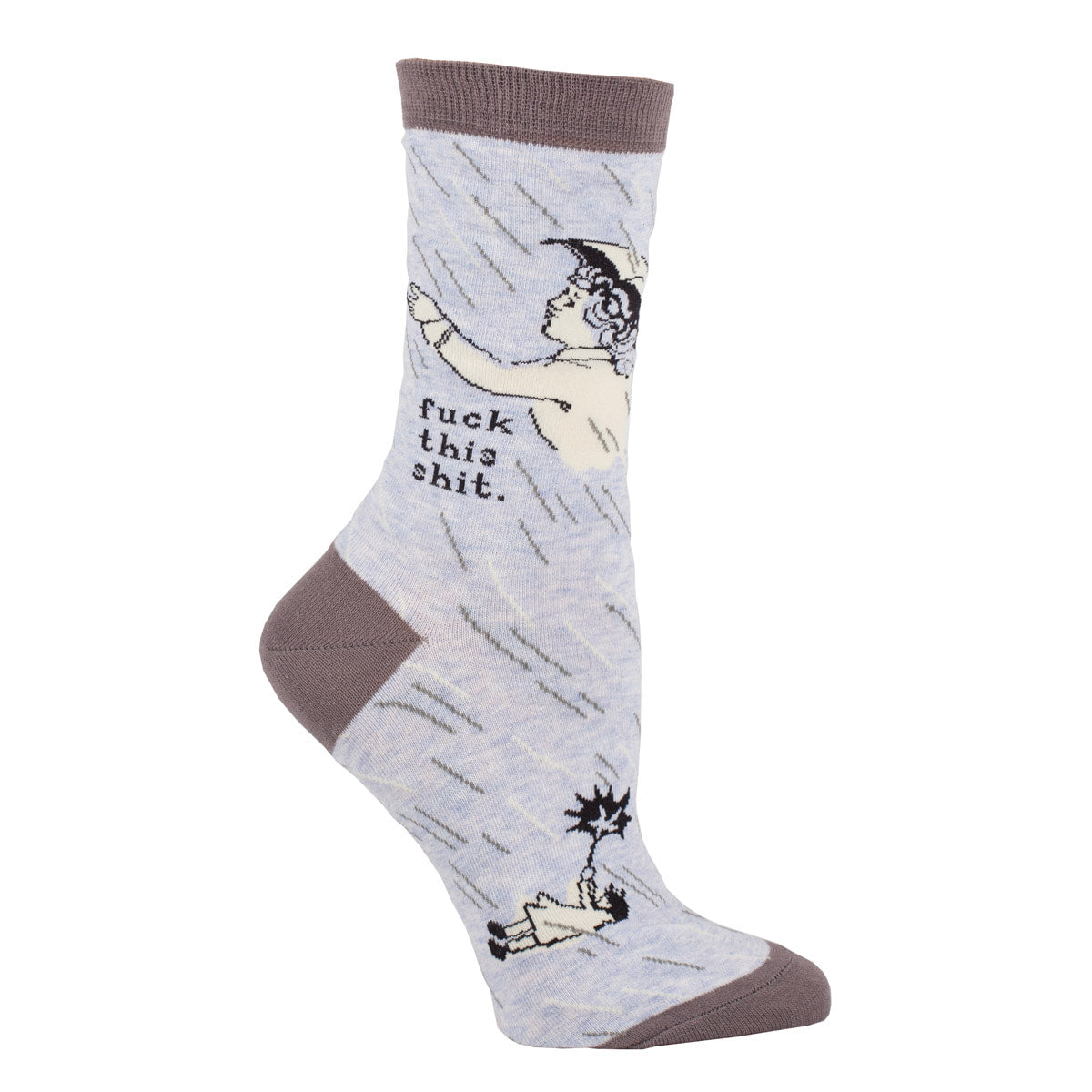 Women's Crew Socks - Fuck This Shit - Blue Q