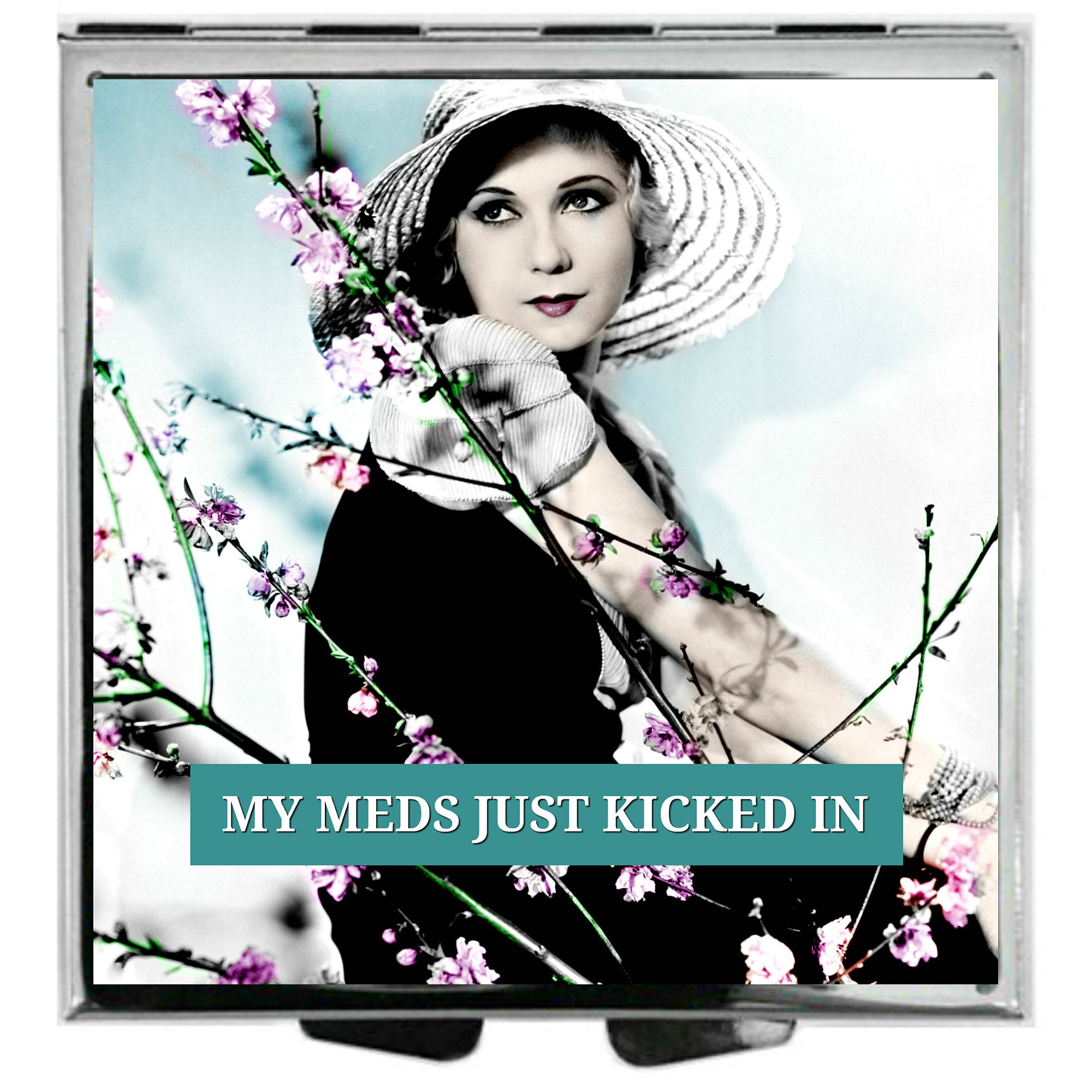 My Meds Just Kicked in - Pill Box (4 compartments) by Umlaut Brooklyn