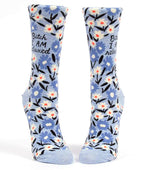 Bitch I AM Relaxed Women's Crew Sock - Blue Q